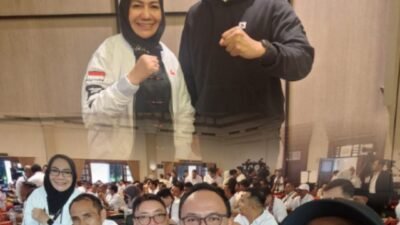 Foto Atas Ketua DPW PSI Gorontalo Bersama Ketua Umum PSI Bro Kaesang, Foto Bawah Pengurus DPW PSI Gronfalo Saat Kongres